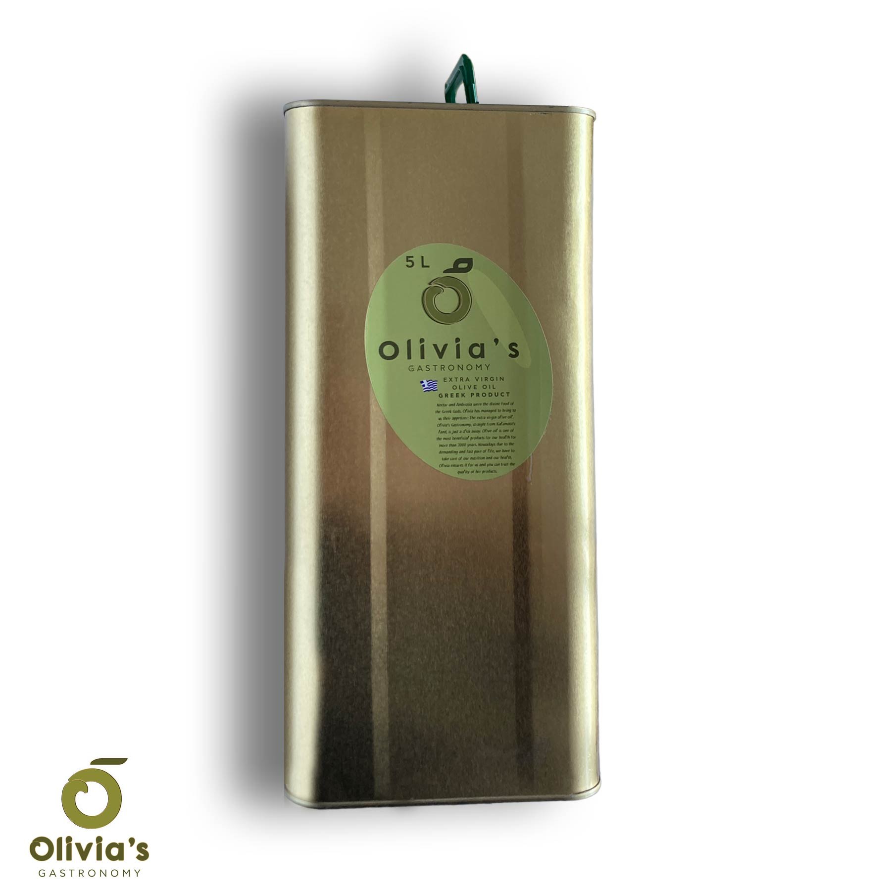 Five-litre tin of Kalamata extra virgin olive oil